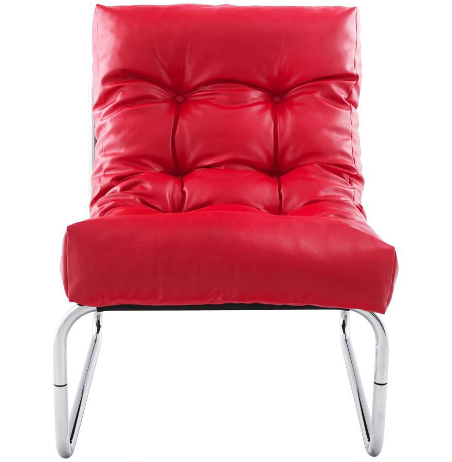 Sillón Alterego LOFT Color Montura Cromo Asiento Rojo