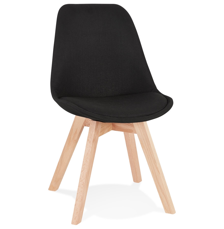 Alterego Silla WILLY Color Montura Natural Asiento Negro