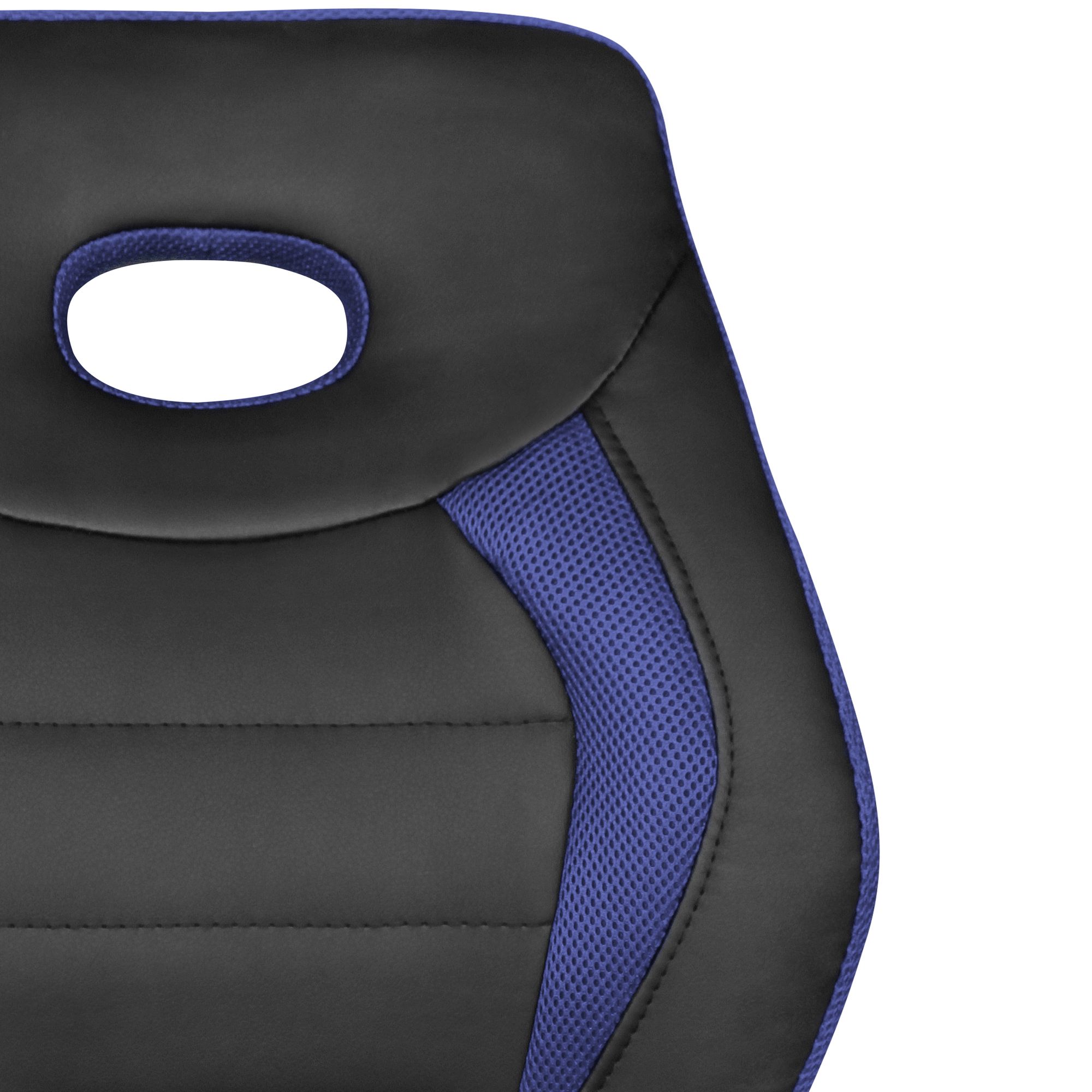 Silla de escritorio infantil luan negro/azul para niños a partir de 6 años con respaldo, silla giratoria para niños, silla de oficina ergonómica para niños, silla juvenil de altura regulable, silla de escritorio para niños sin repos