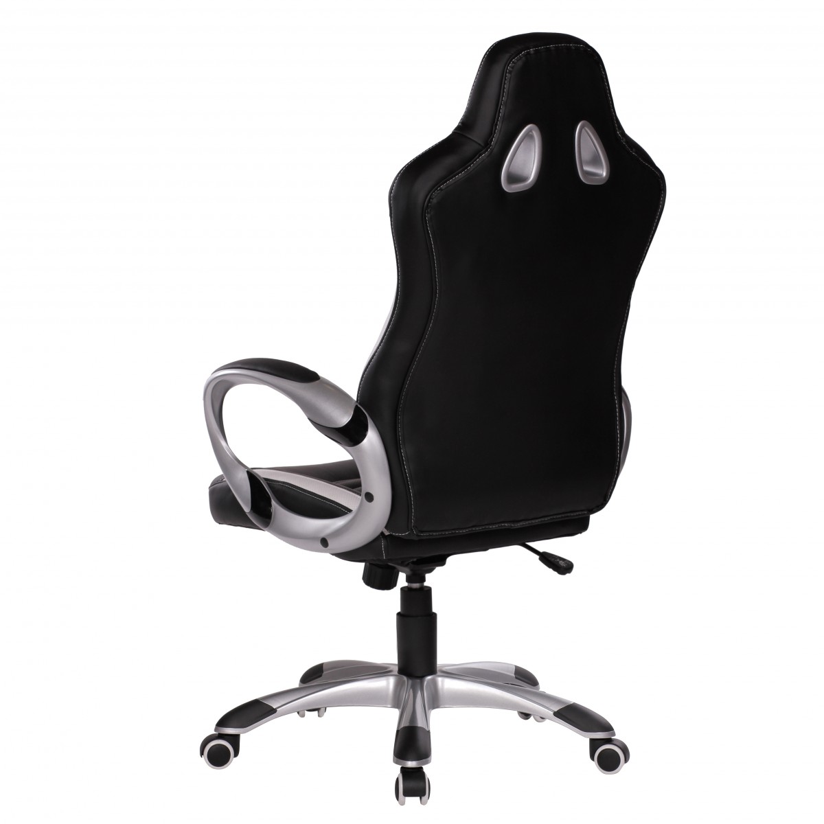 Oficina  racer silla ejecutiva para juegos negra con apariencia de cuero con reposabrazos tapizados 110 kg asiento deportivo silla giratoria reposacabezas silla de escritorio de carrera diseño de jugador silla giratoria moder