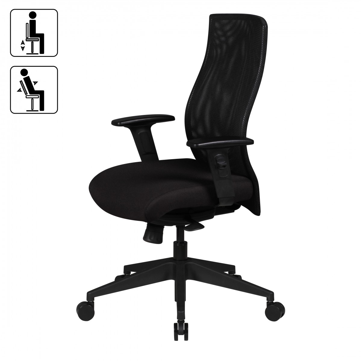 Funda para silla de oficina tela negra silla de escritorio diseño silla ejecutiva reposabrazos silla giratoria tapicería 120 kg