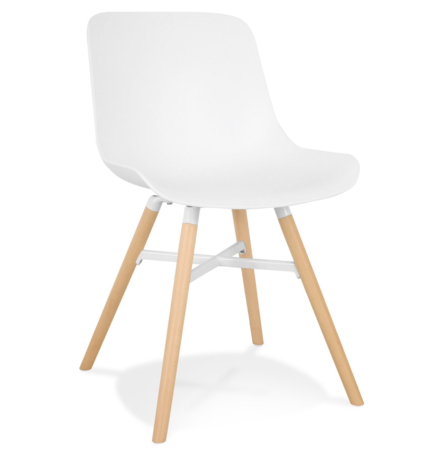 Alterego Silla GLADYS Color Montura Natural Asiento Blanco