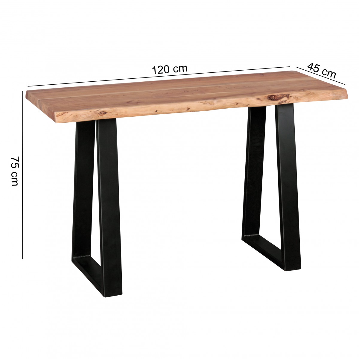 Registro de la tabla de la consola consola de madera maciza secretario acacia 120 x 45 cm vestidor mesa wane landhaus