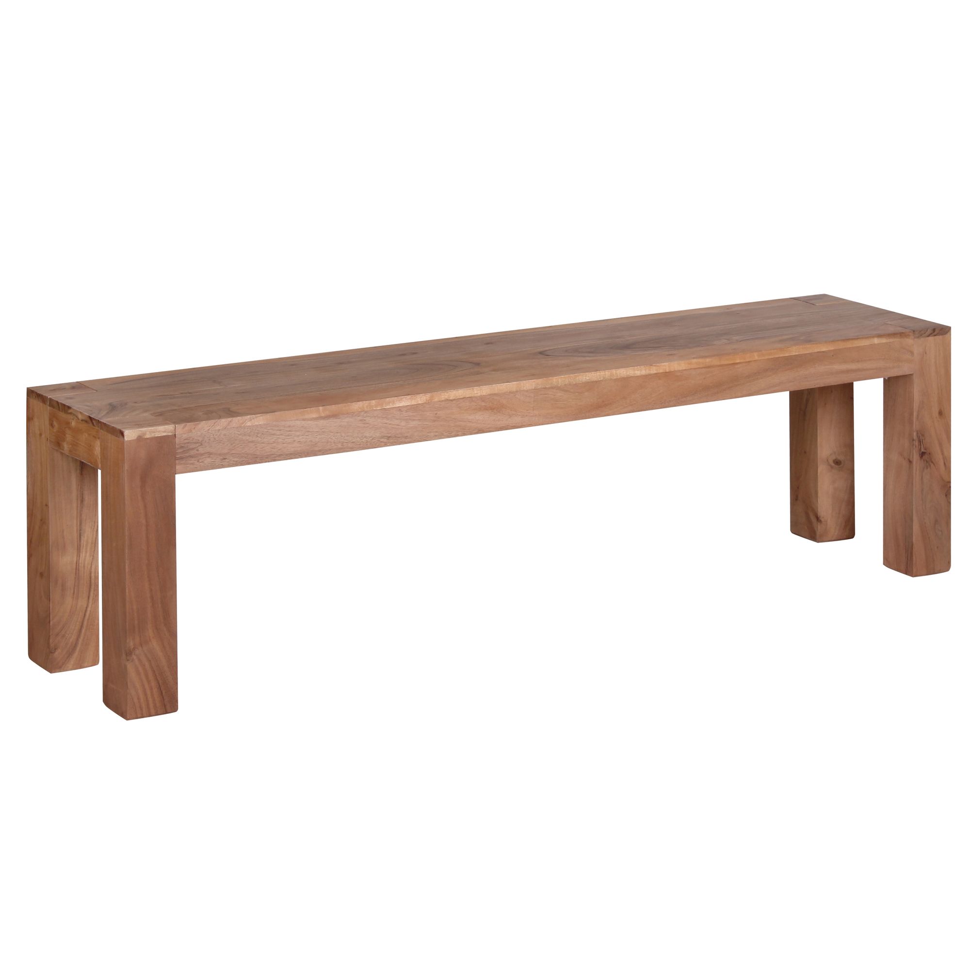 Banco de comedor mumbai madera maciza de acacia 160 x 45 x 35 cm banco de madera producto natural banco de cocina de estilo rústico