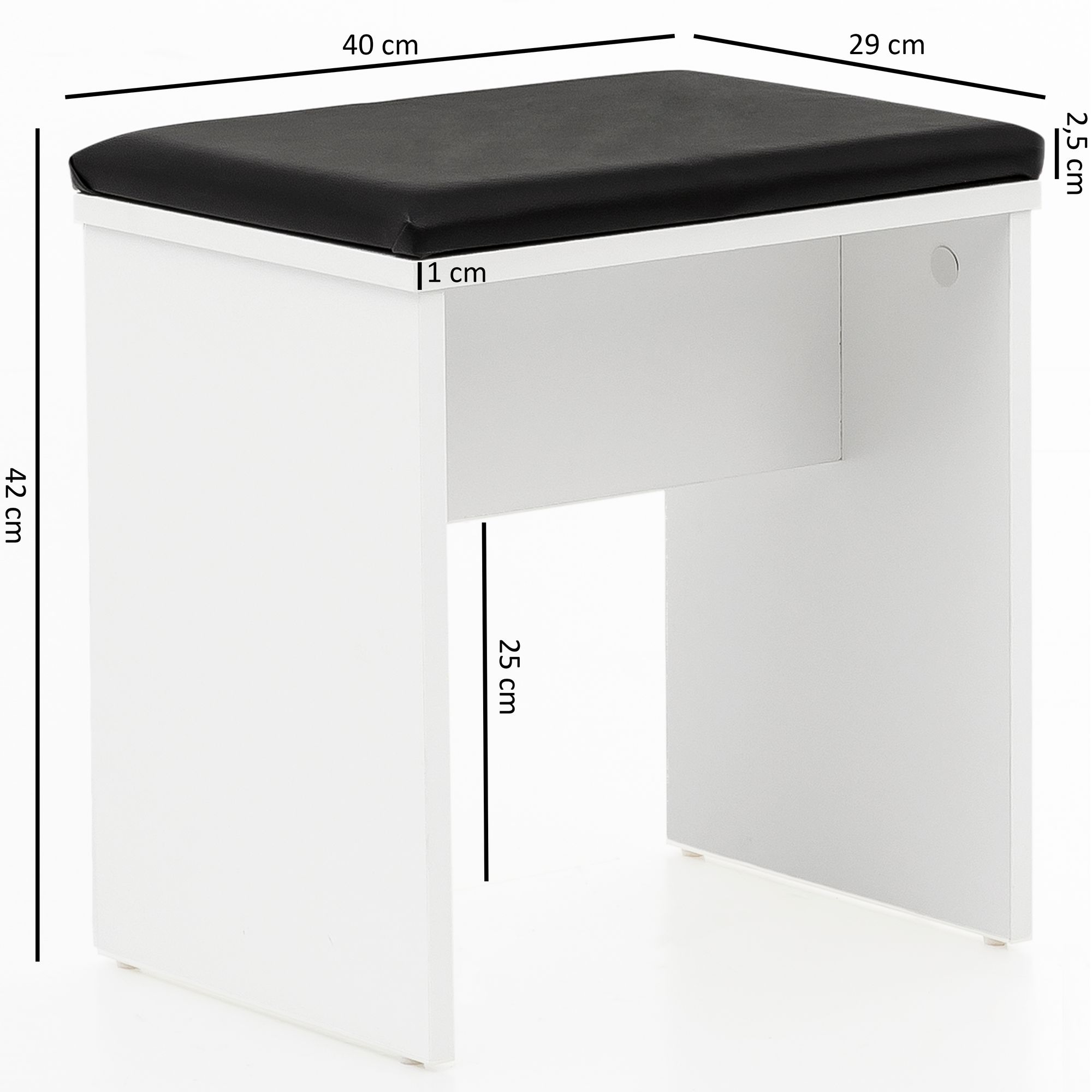 Tocador wl5.730 60x81x40 cm mesa consola blanca madera moderna