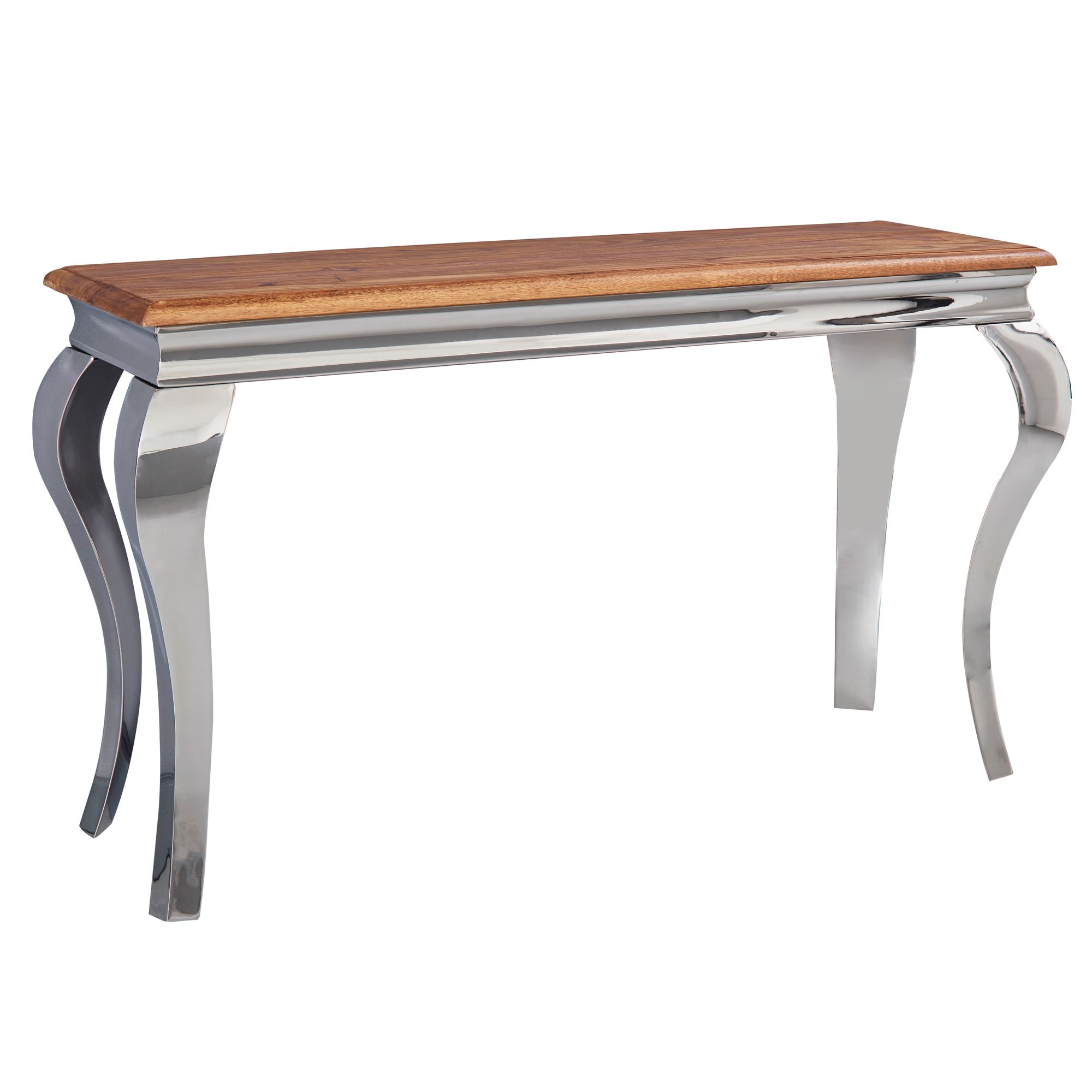 Consola  sheesham madera maciza / metal 130x76.5x42 cm mesa de salón