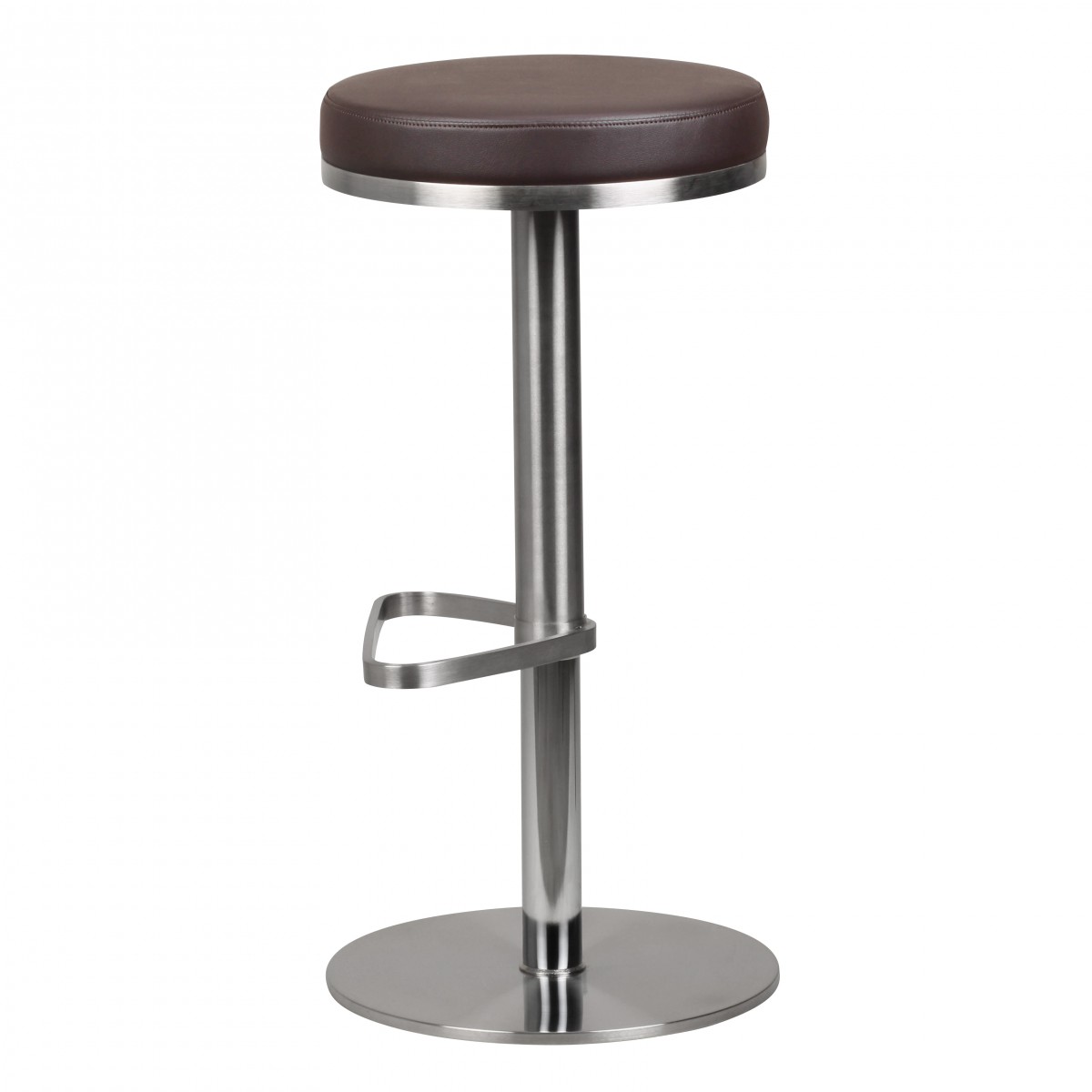 Durable de acero inoxidable m7 taburete silla marrón taburete contemporáneo diseño ajustable taburete giratorio estable