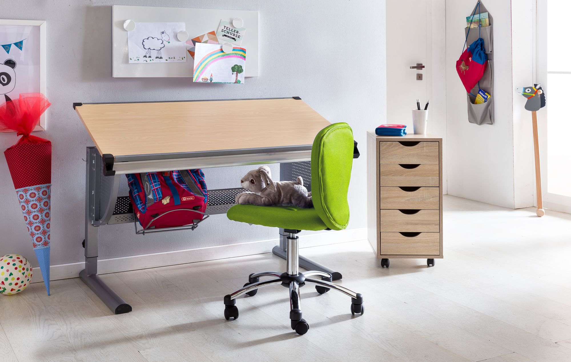 Silla de escritorio para niños prague para niños a partir de 6 años con respaldo ruedas silla giratoria para niños silla de oficina para niños silla ergonómica ajustable en altura para jóvenes para niñas niños silla de habitación in