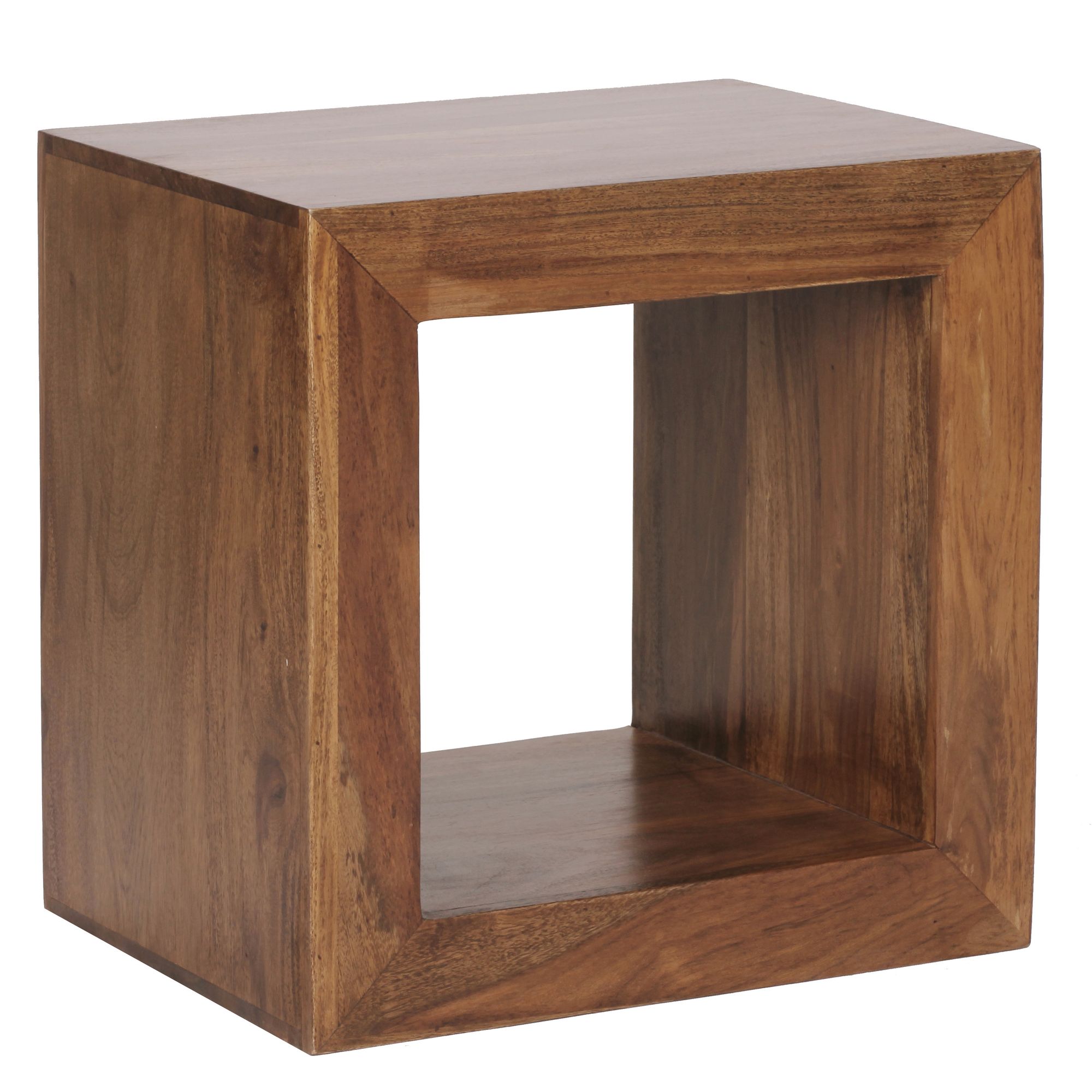 Pie estanterías high cube diseño de validez del producto natural de estilo rústico tabla de madera estante de madera maciza sheesham 44cm