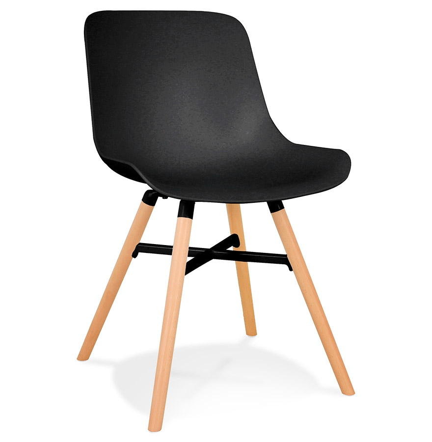 Alterego Silla GLADYS Color Montura Natural Asiento Negro