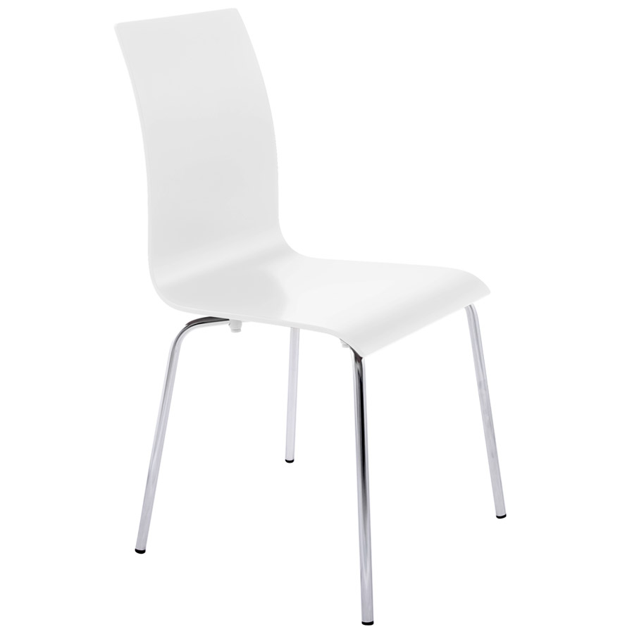 Alterego Silla ESPERA Color Montura Cromo Asiento Blanco