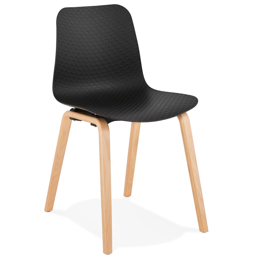 Alterego Chair PACIFIK Color de la montura Naturaleza Asiento Negro