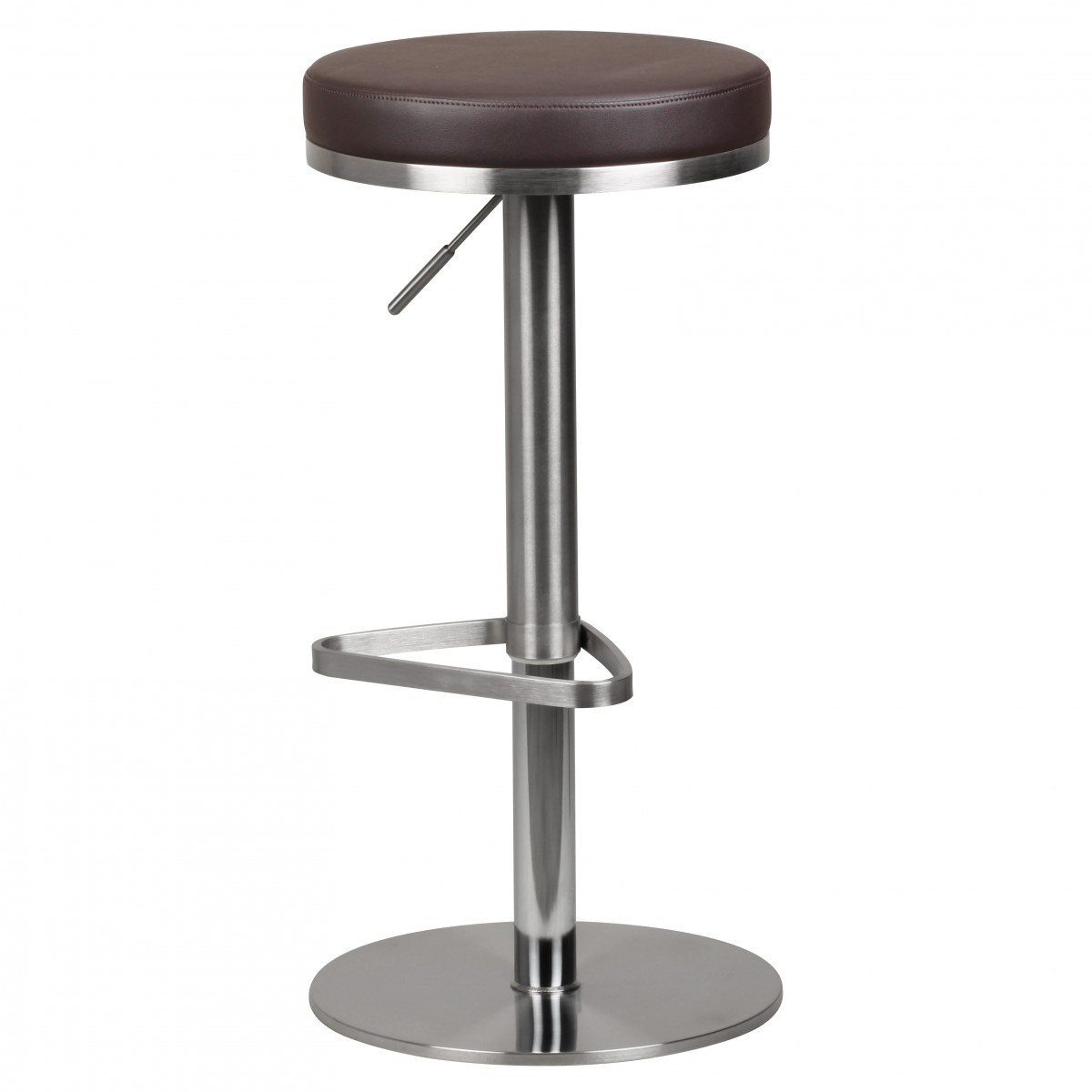 Durable de acero inoxidable m7 taburete silla marrón taburete contemporáneo diseño ajustable taburete giratorio estable