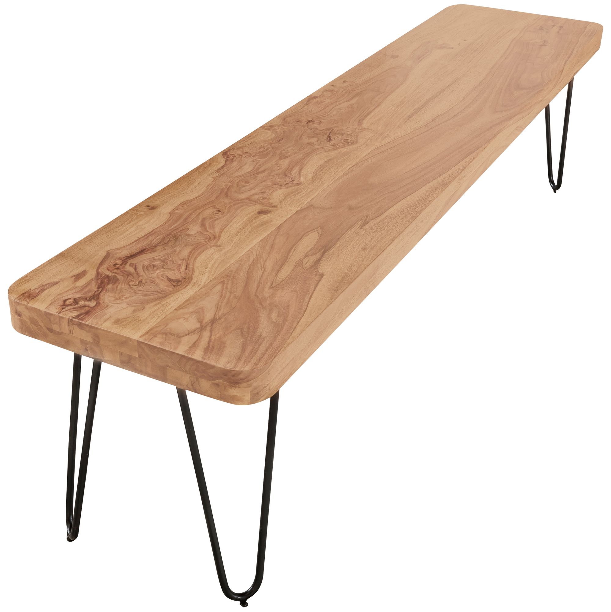 Banco de comedor bagli madera maciza acacia 160 x 45 x 40 cm banco de madera producto natural banco de cocina de estilo rústico