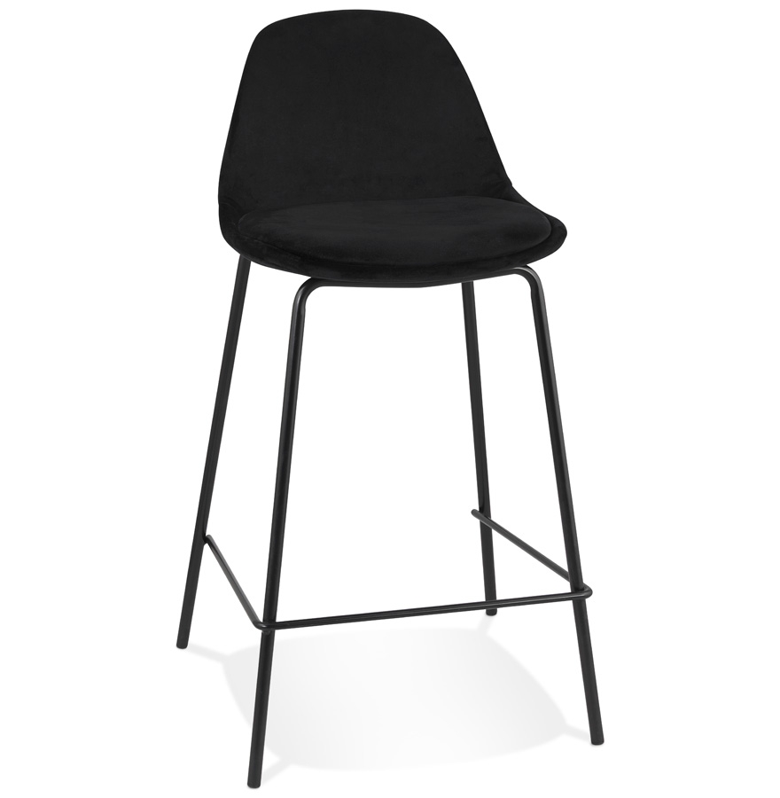 Alterego Taburete de bar FENTON MINI Color de la montura Negro Asiento Negro