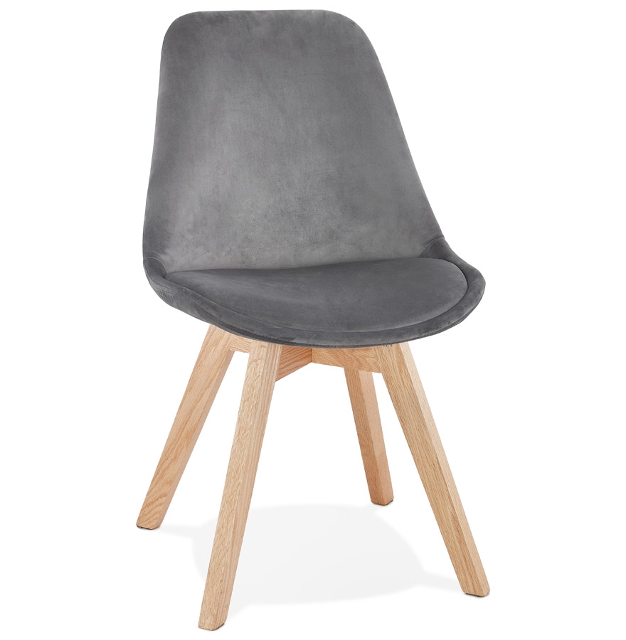 Alterego Silla JOE Color Montura Natural Asiento Gris