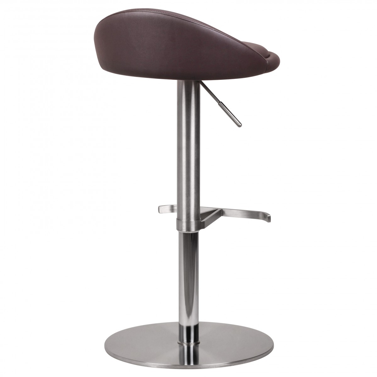 Durable de acero inoxidable m1 taburete silla marrón heces bar contemporáneo en diseño ajustable heces es giratorio