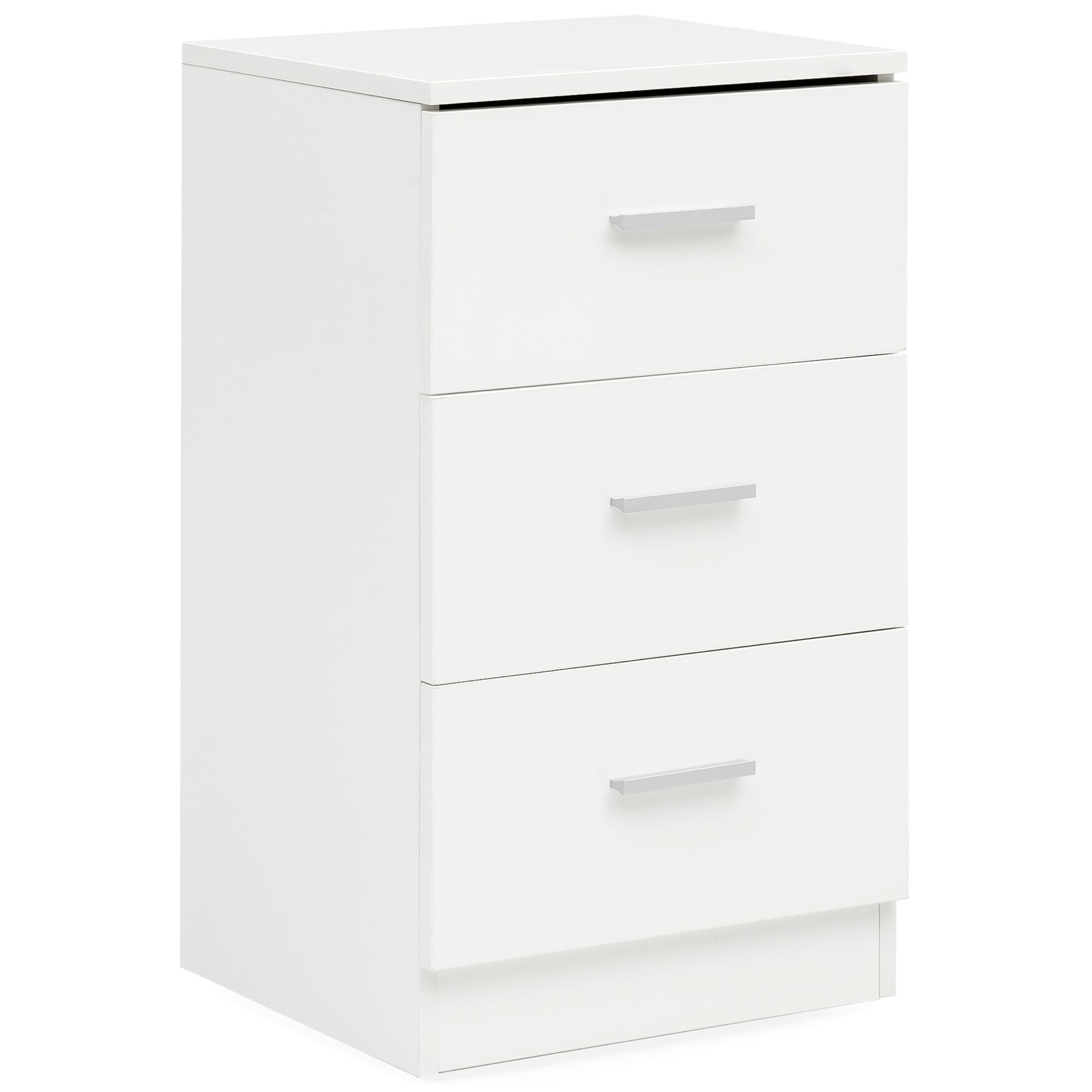 Blanco wl5.868 38x66,5x35cm mesita de noche de madera high gloss