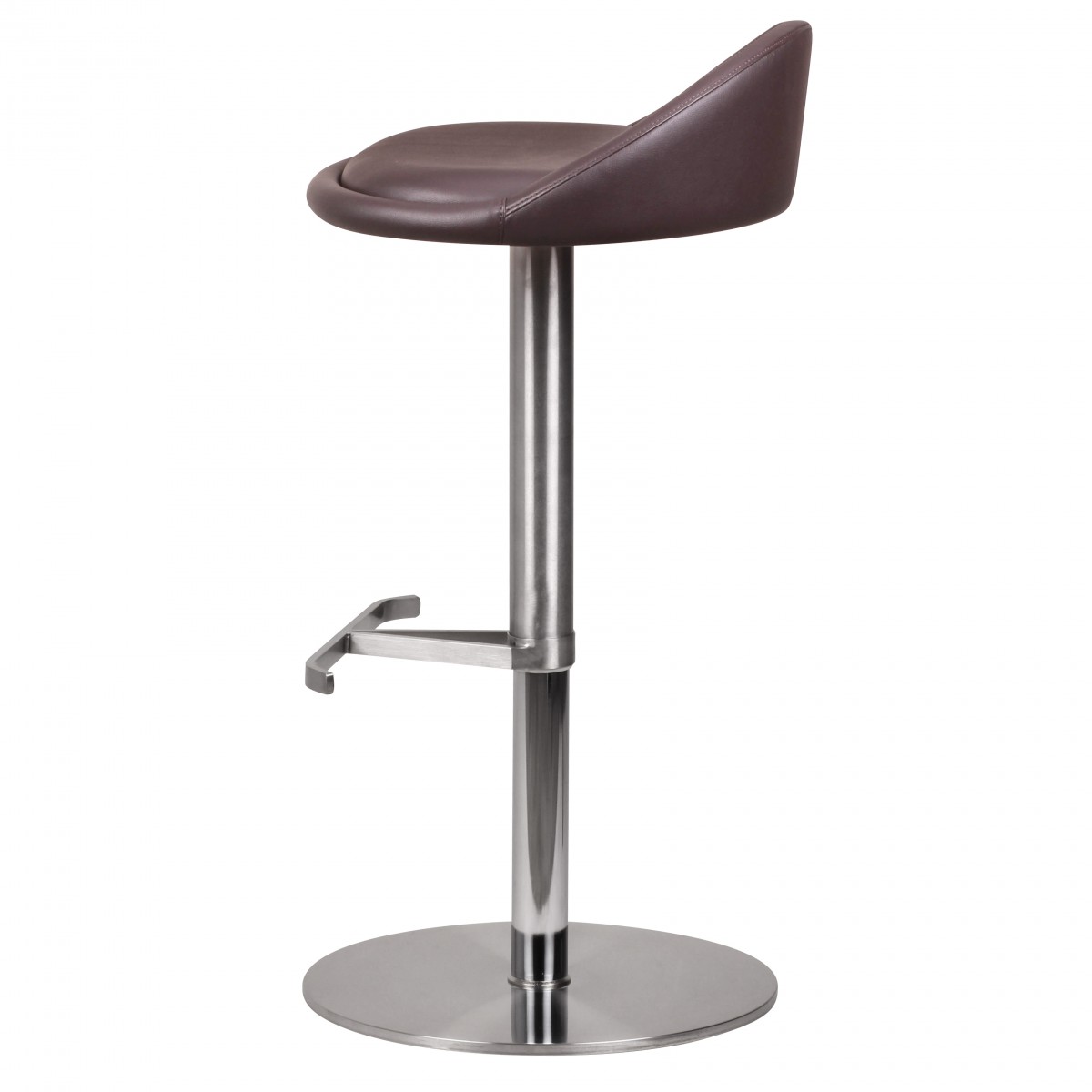 Durable de acero inoxidable m1 taburete silla marrón heces bar contemporáneo en diseño ajustable heces es giratorio