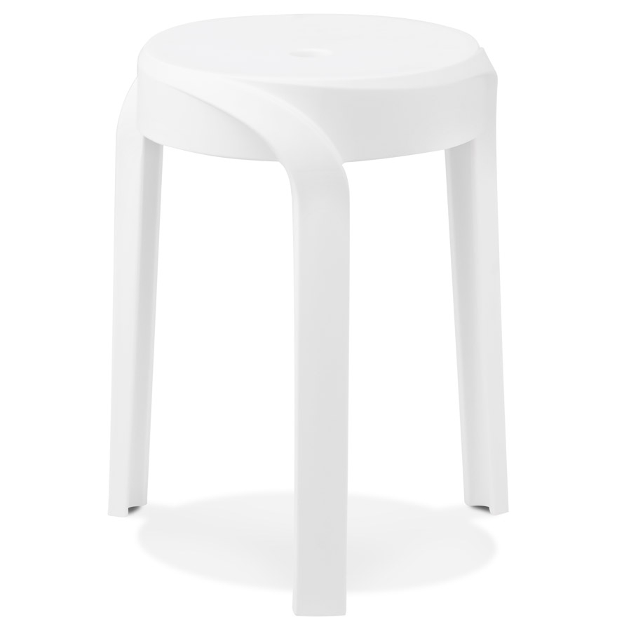 Taburete Alterego POMPA color montura blanco asiento blanco