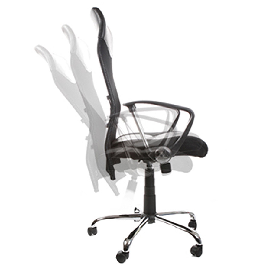 Alterego Silla de oficina ROMA Color de la montura Metal Asiento Negro