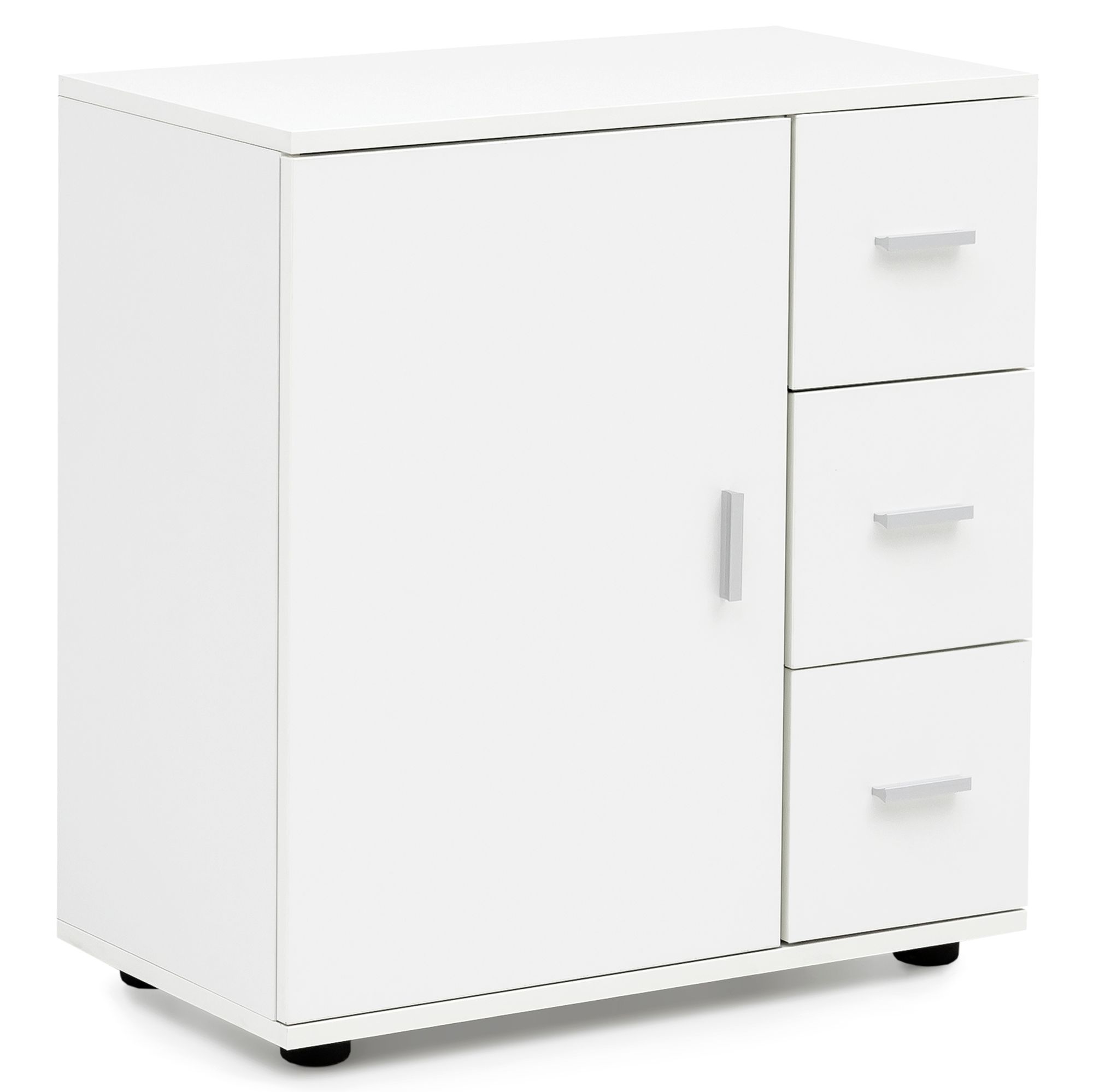 Mueble de  wl5.877 white 60x65,5x33 cm mueble midi con puerta y cajones