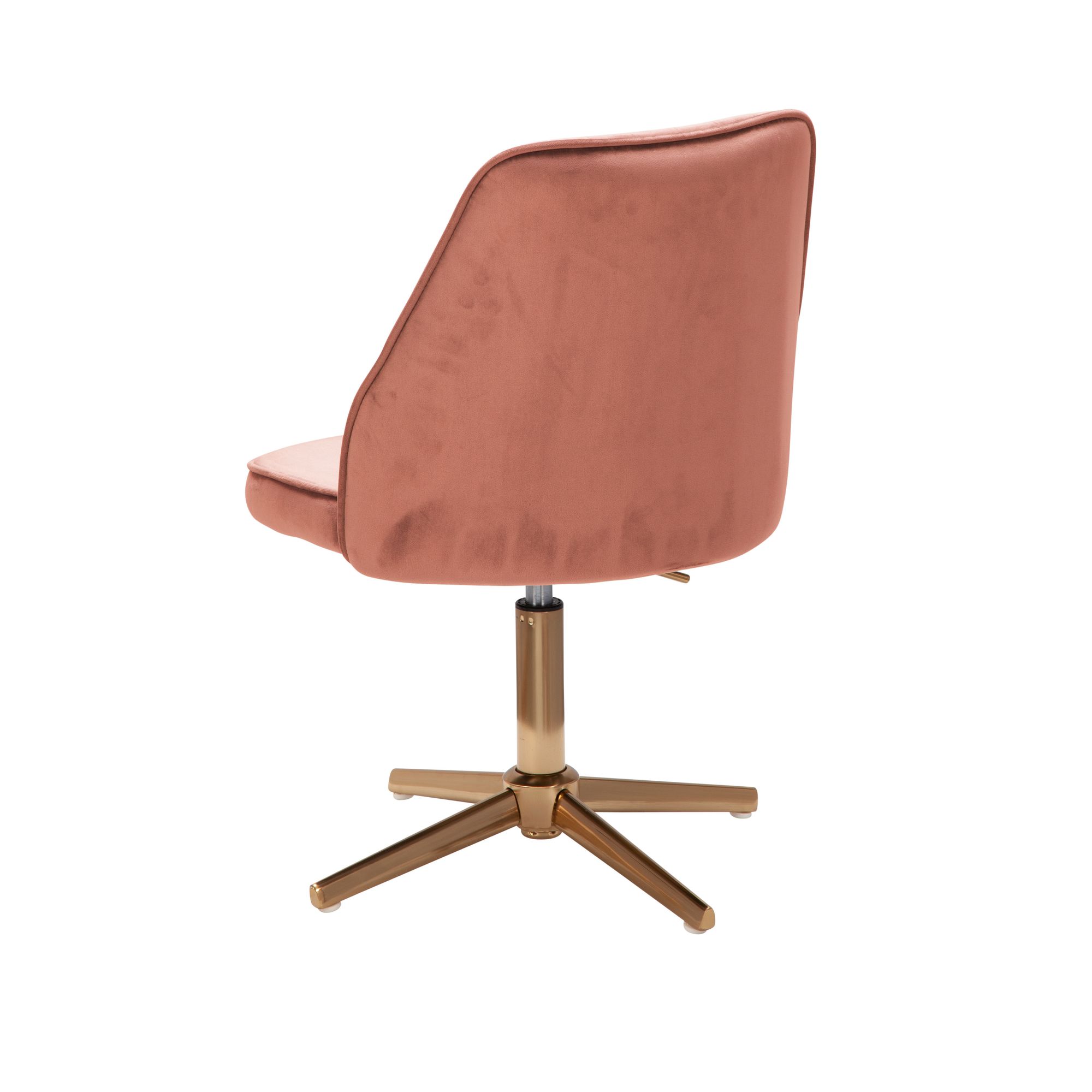 Silla de escritorio silla giratoria de diseño de terciopelo rosa con respaldo