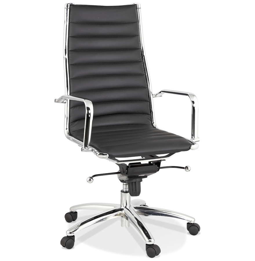 Alterego Silla de oficina MILAN Color de la montura Cromo Asiento Negro