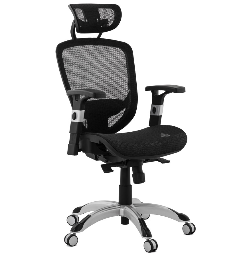 Alterego Silla de oficina TYPHON Color de la montura Metal Asiento Negro