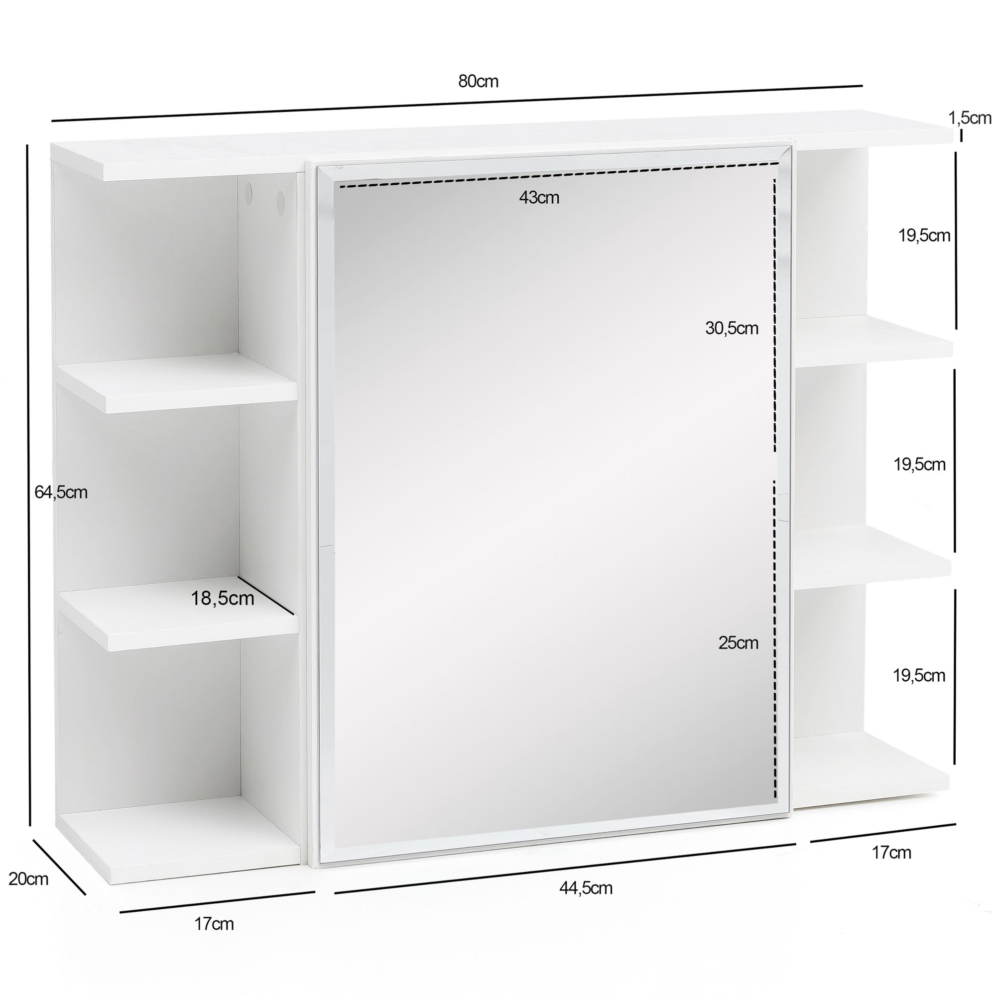 Gabinete de  wl5.754 conglomerado de 80x64,5x20cm blanco