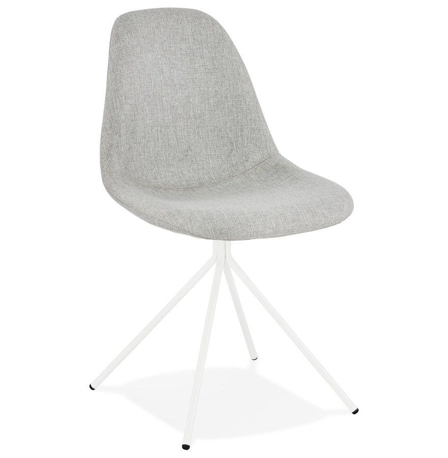 Alterego Silla TAMARA Color Montura Blanco Asiento Gris Claro