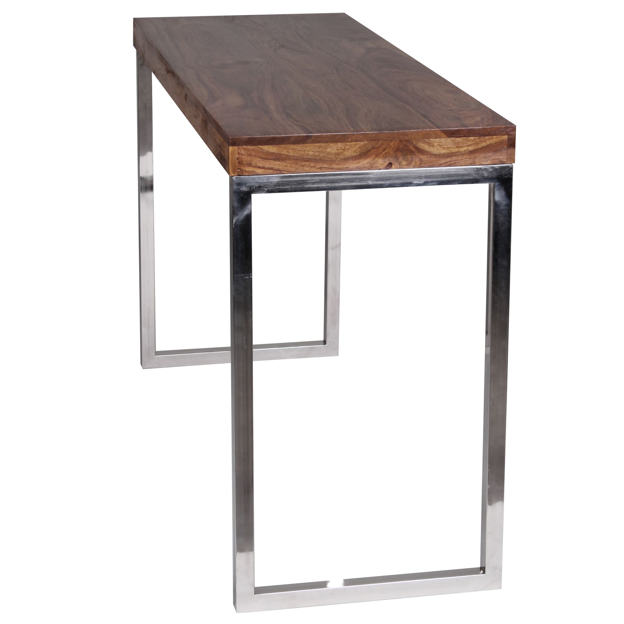 Mesa consola guna consola de madera maciza de sheesham con patas de metal escritorio 120x45 cm aparador de estilo rústico moderno aparador de madera maciza natural aparador de pc mesa secretaria pasillo