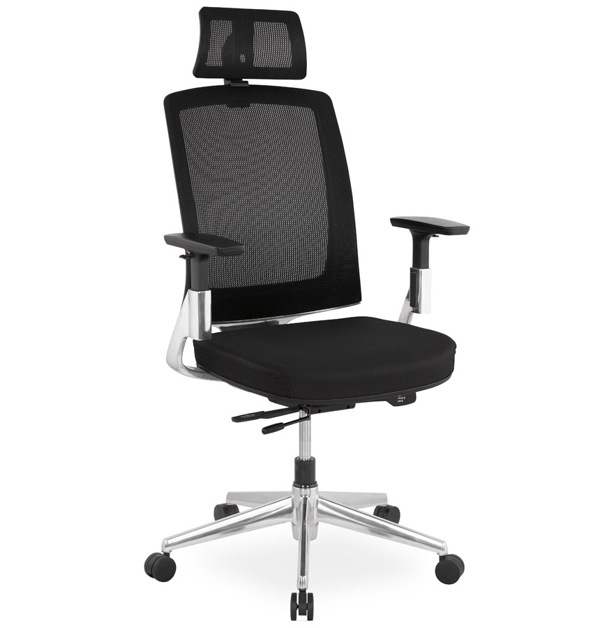 Alterego Silla de oficina ULTRA Color de la montura Cromo Asiento Negro