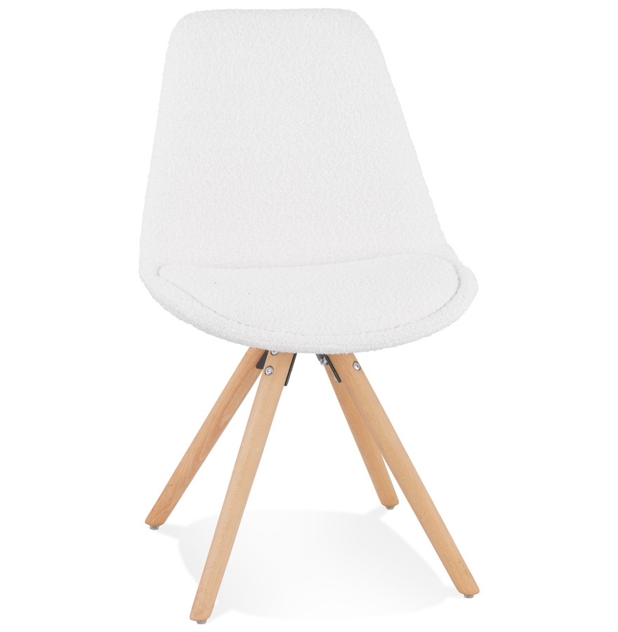 Alterego Silla VALENTINE Color Montura Natural Asiento Blanco