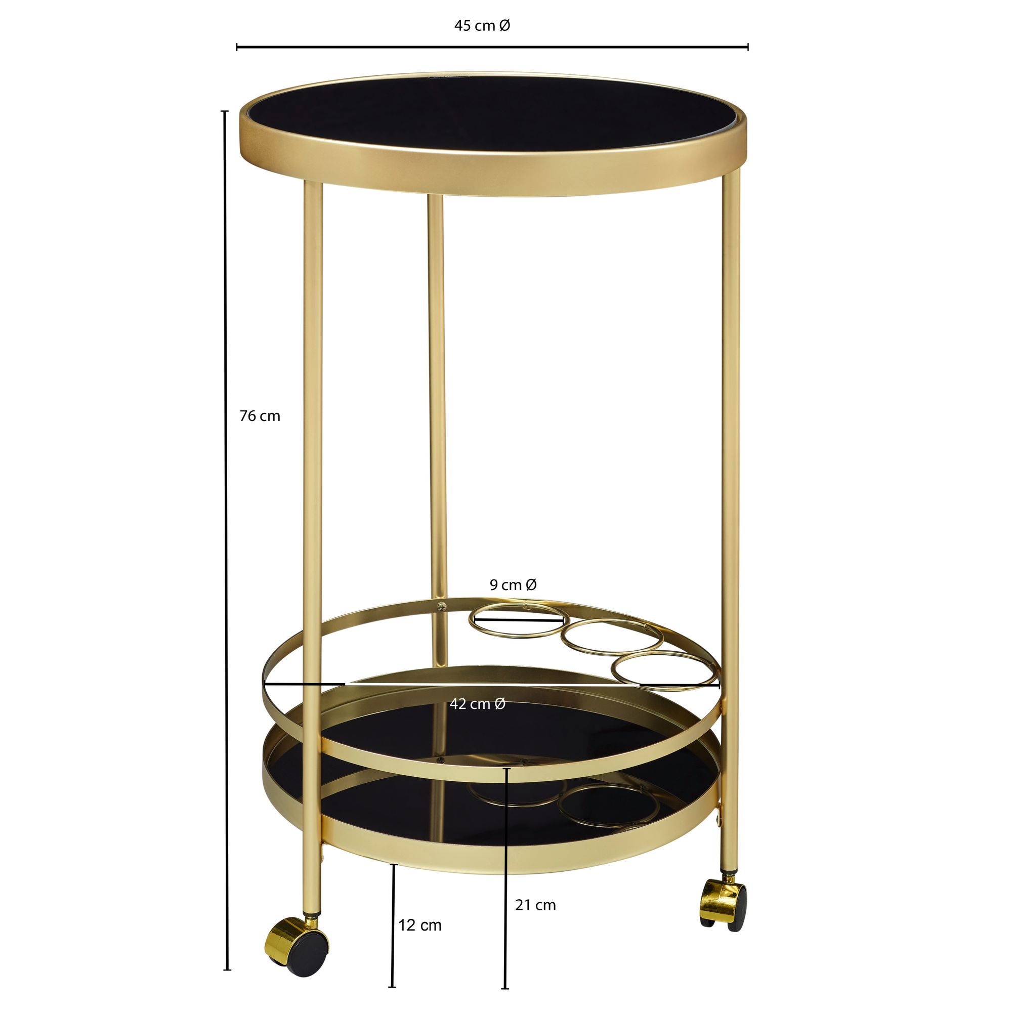 Diseño  redondo dorado ø 45cm 2 niveles