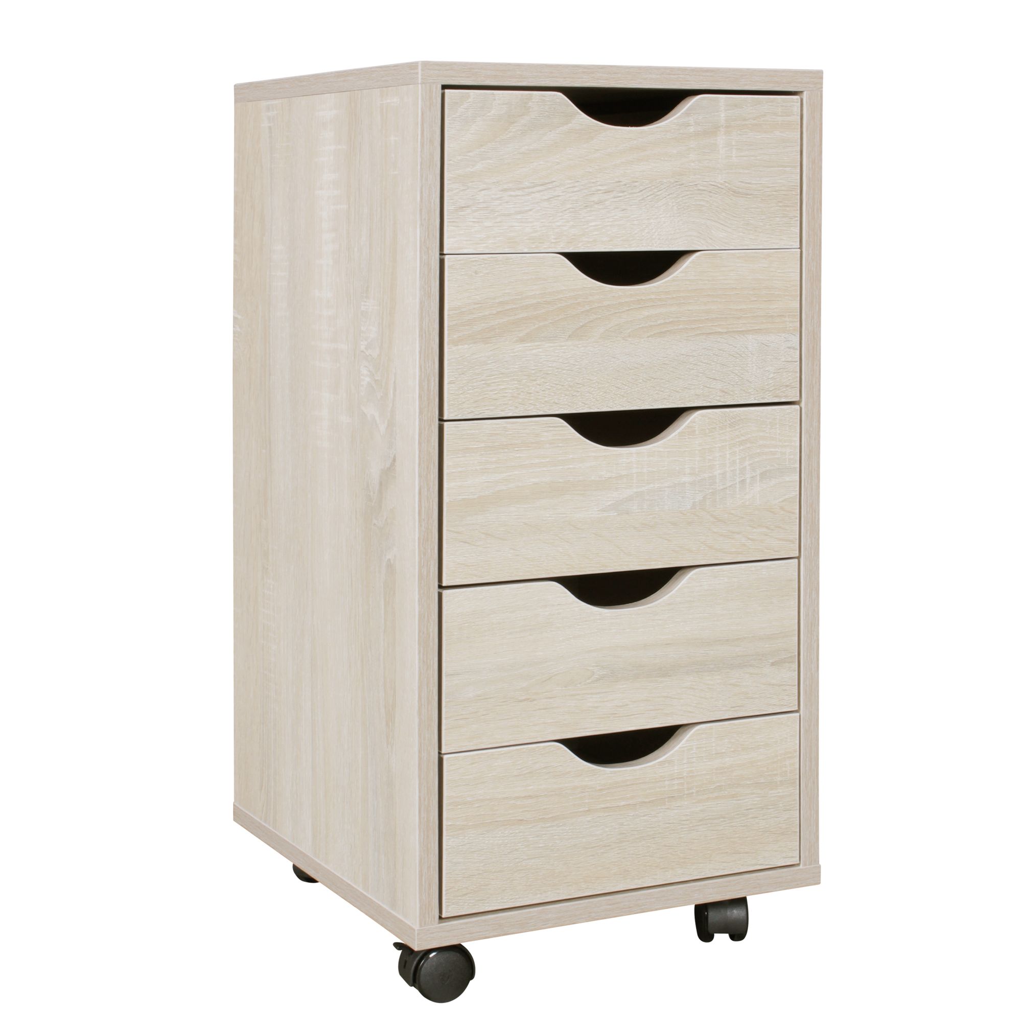 Rollo recipiente mina 33 x 64 x 38 cm mdf 5 cajones sonoma