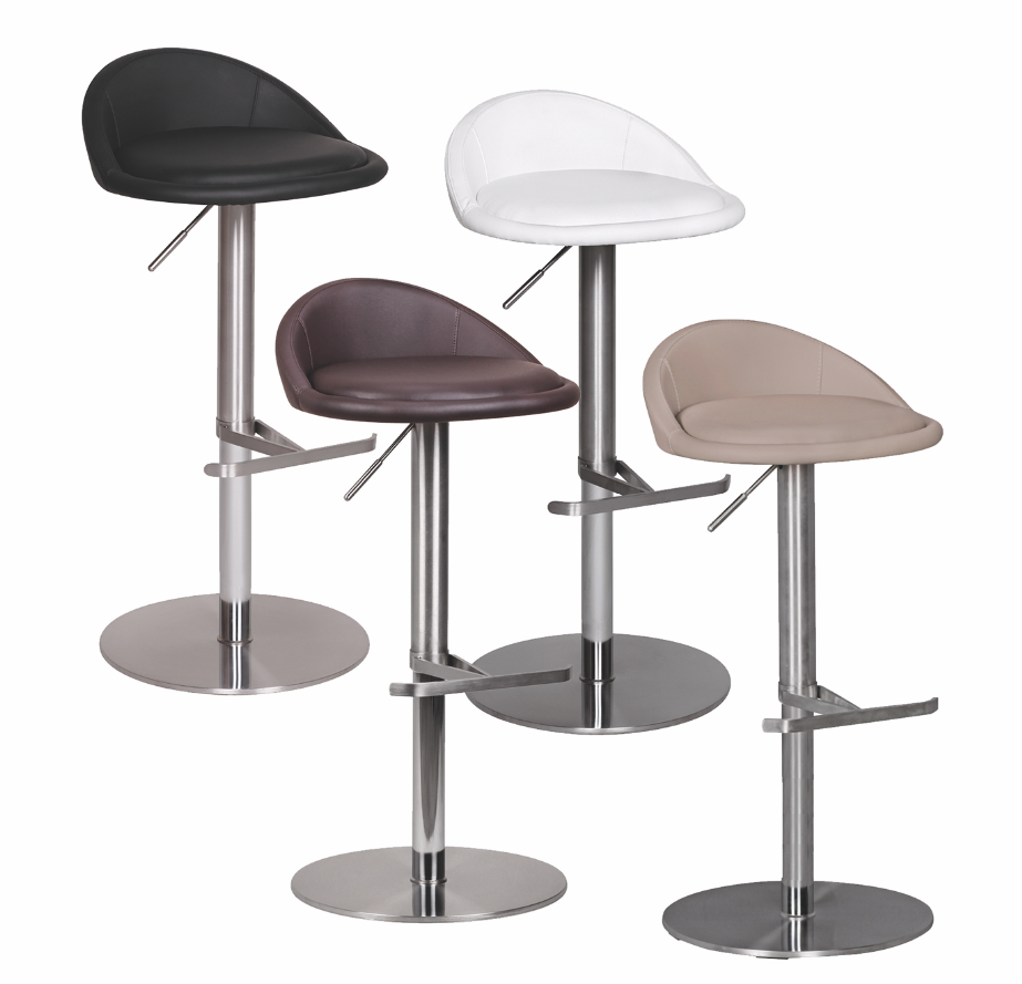 Durable de acero inoxidable m1 taburete silla marrón heces bar contemporáneo en diseño ajustable heces es giratorio