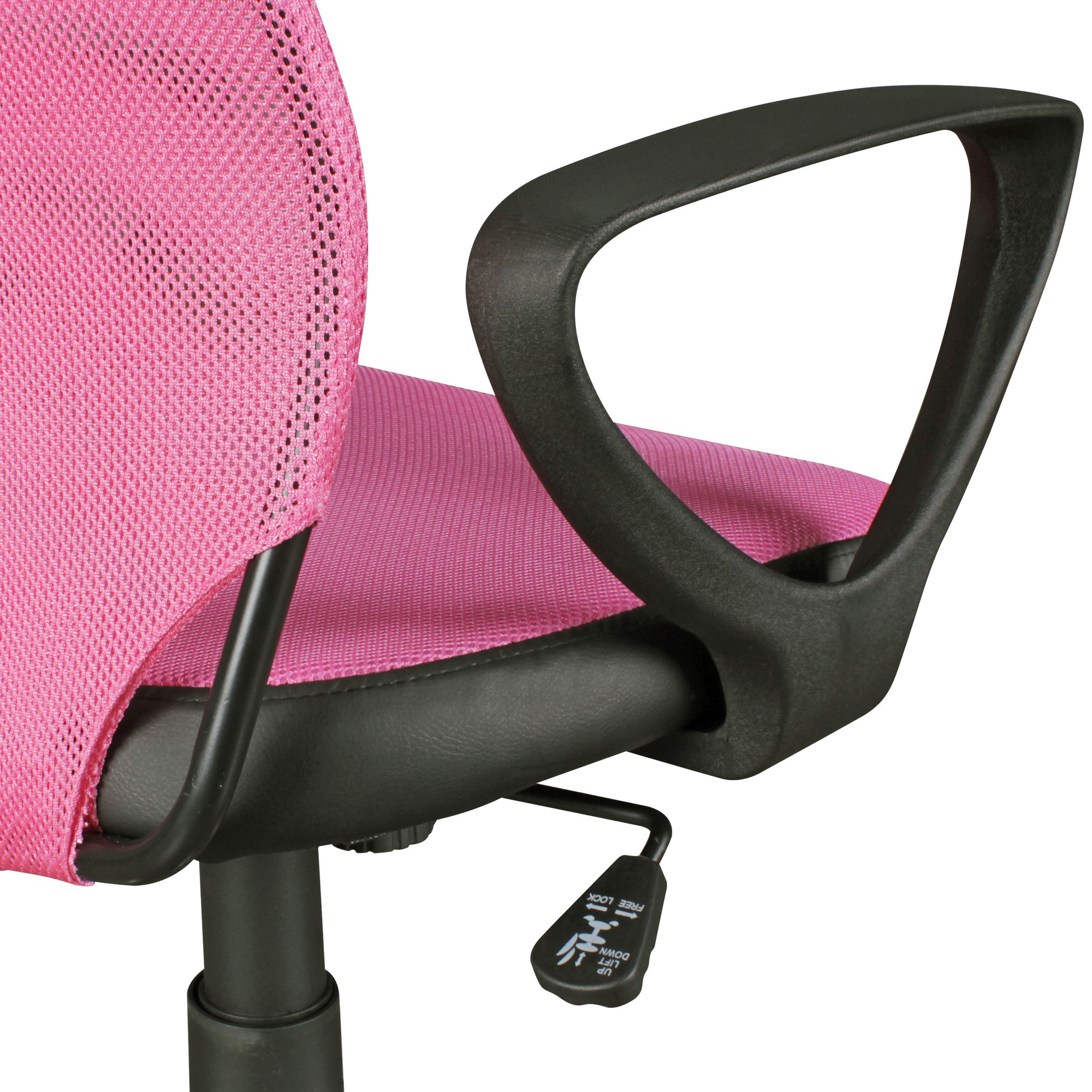 Silla de escritorio hijos kika negro rosa para niños de 6 a resto