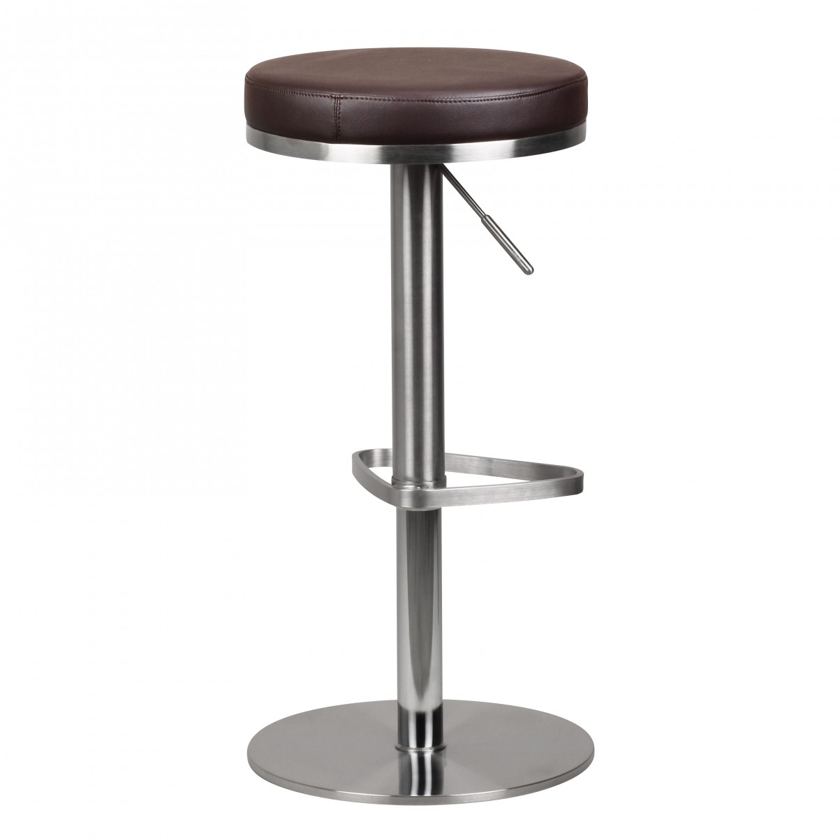 Durable de acero inoxidable m7 taburete silla marrón taburete contemporáneo diseño ajustable taburete giratorio estable