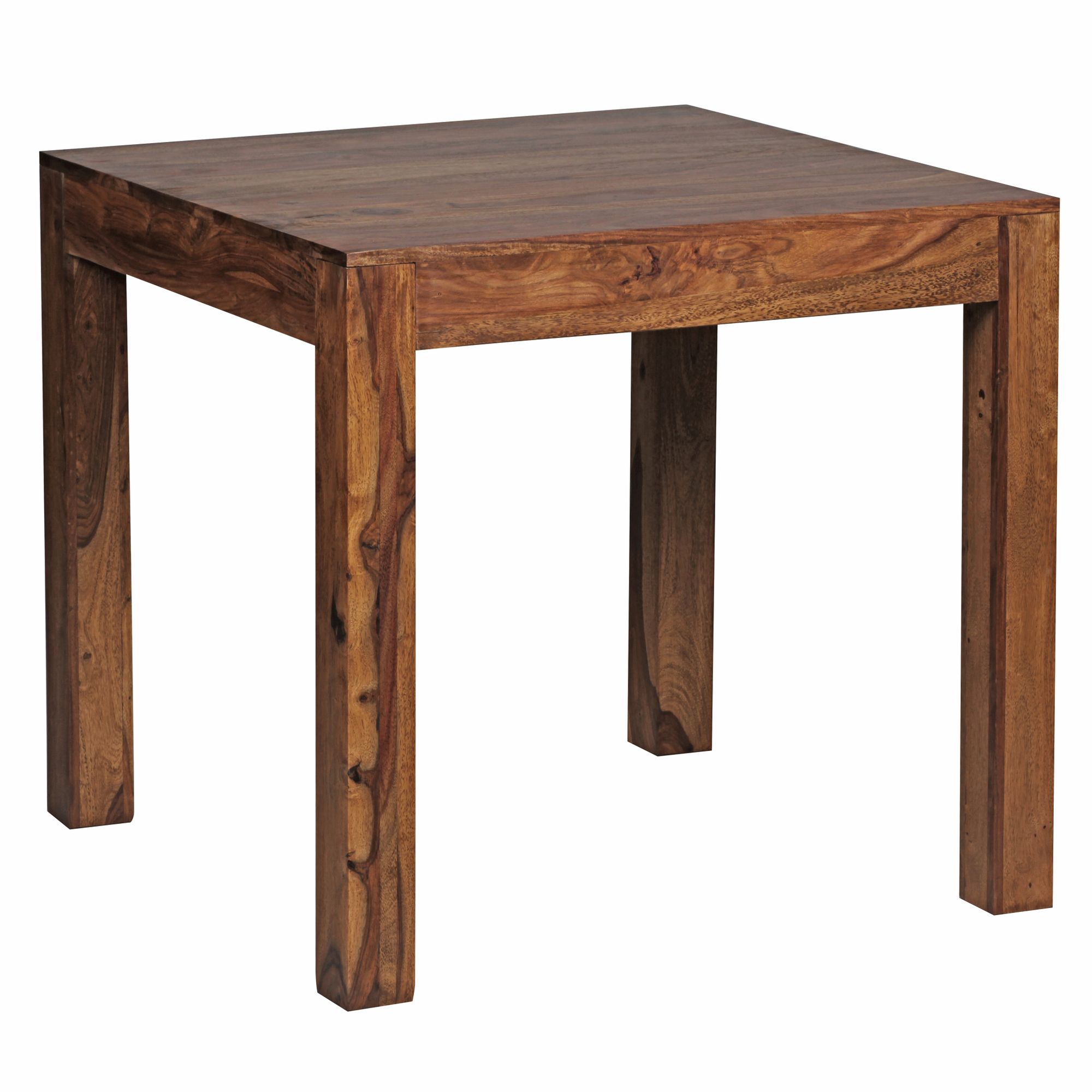 Mesa de comedor mumbai madera maciza sheesham 80 cm mesa de comedor mesa de madera mesa de cocina de diseño estilo rústico marrón oscuro