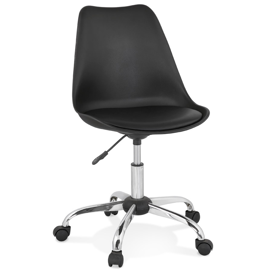 Alterego Silla de oficina MONKY Color de la montura Cromo Asiento Negro