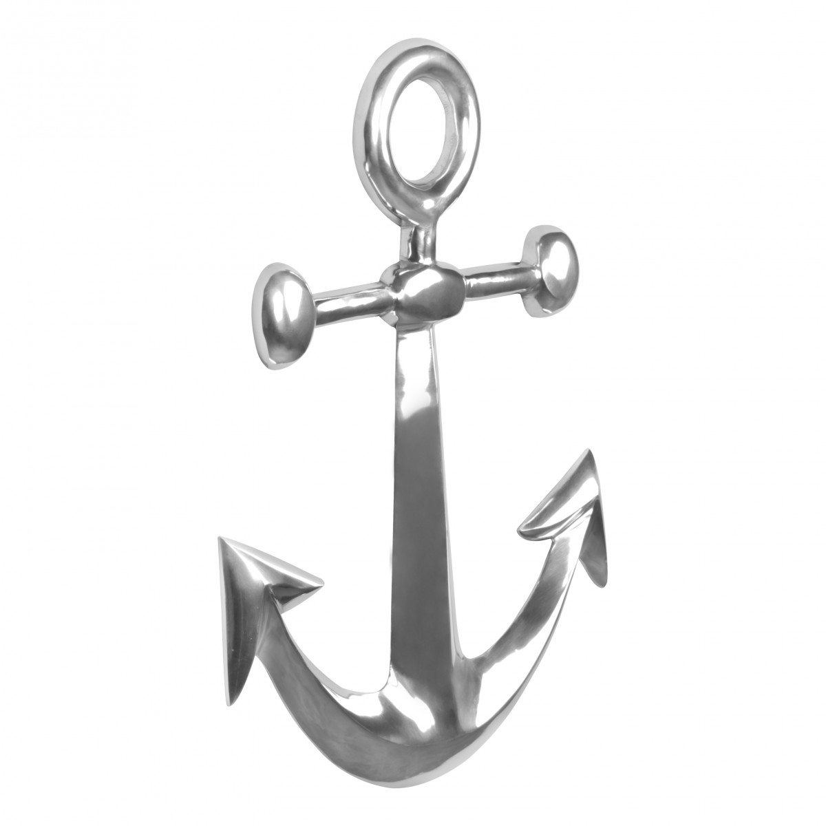 Decoración de aluminio pulido dekofigur anchor 62,5 cm escultura estatua grande alu moderna individual xxl marítima