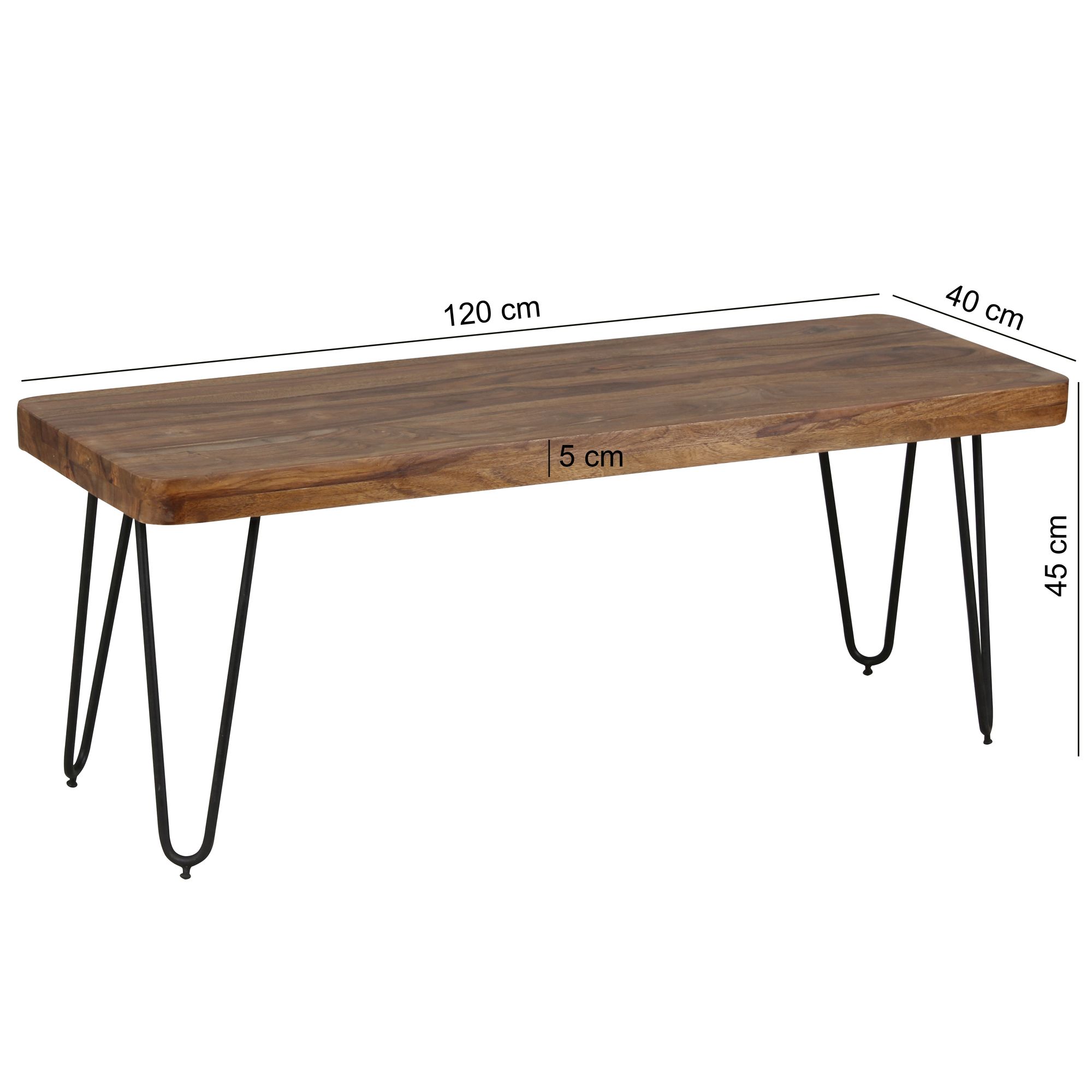 Banco de comedor bagli madera maciza sheesham 120 x 45 x 40 cm banco de madera producto natural banco de cocina de estilo rústico