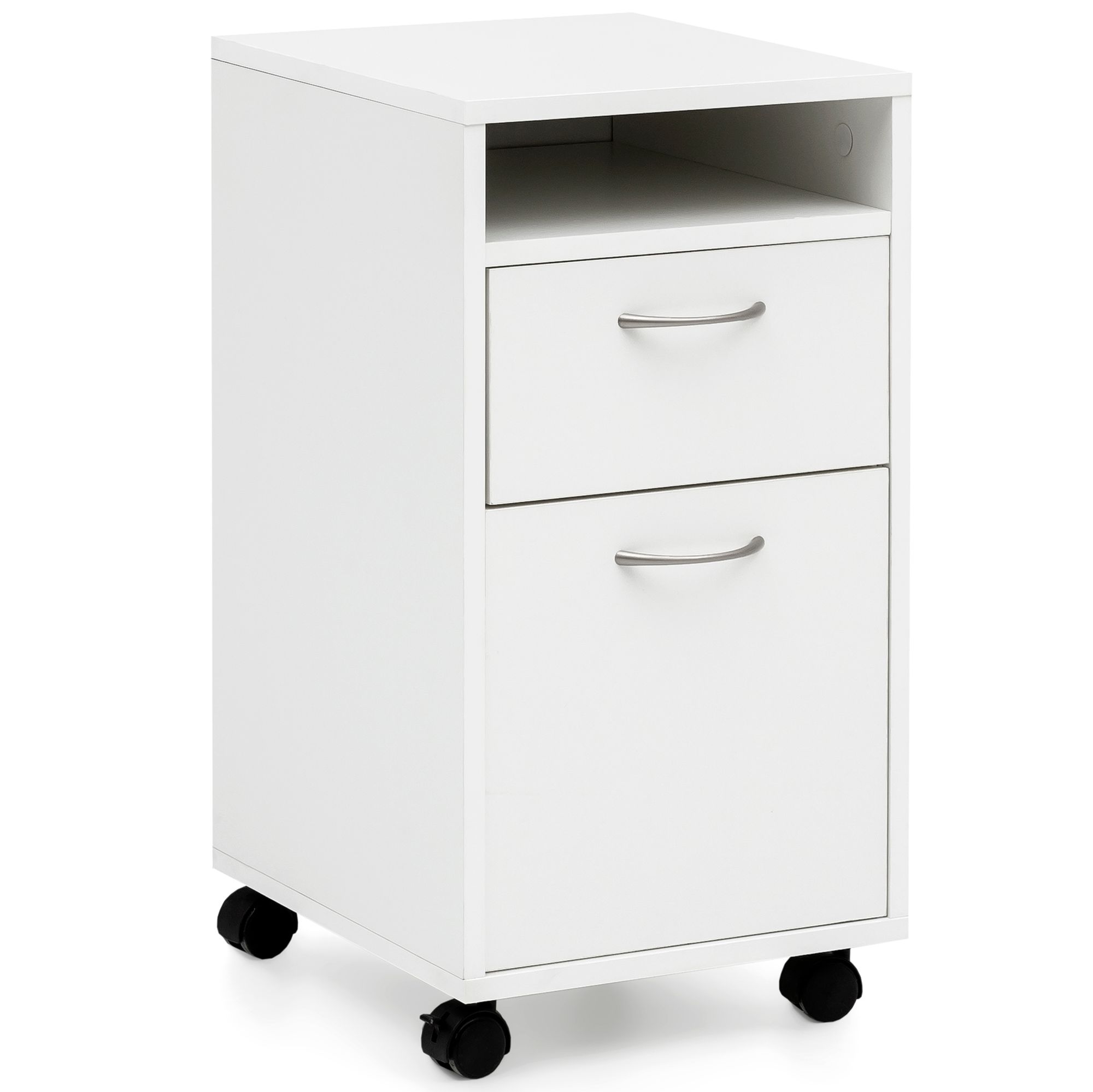 Contenedor enrollable para  wl5.901 blanco 33x63x38 cm escritorio base armario madera