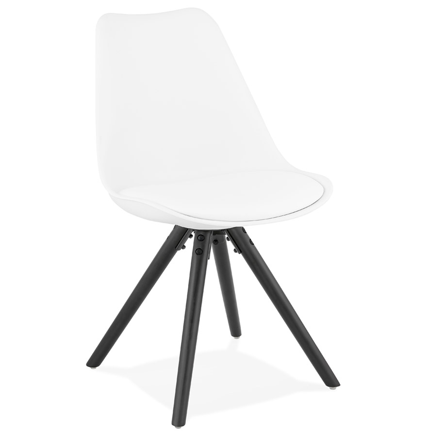 Alterego Silla PIPA Color Montura Negro Asiento Blanco