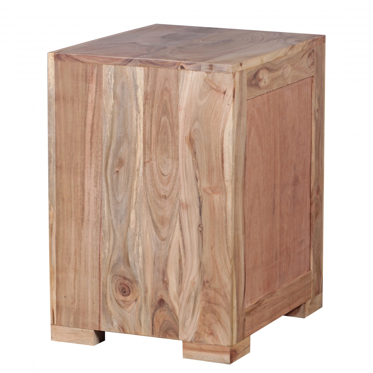 Mesita de noche mumbai madera maciza acacia diseño mesita de noche 60 cm con cajón y puerta mesita de noche para cama con somier