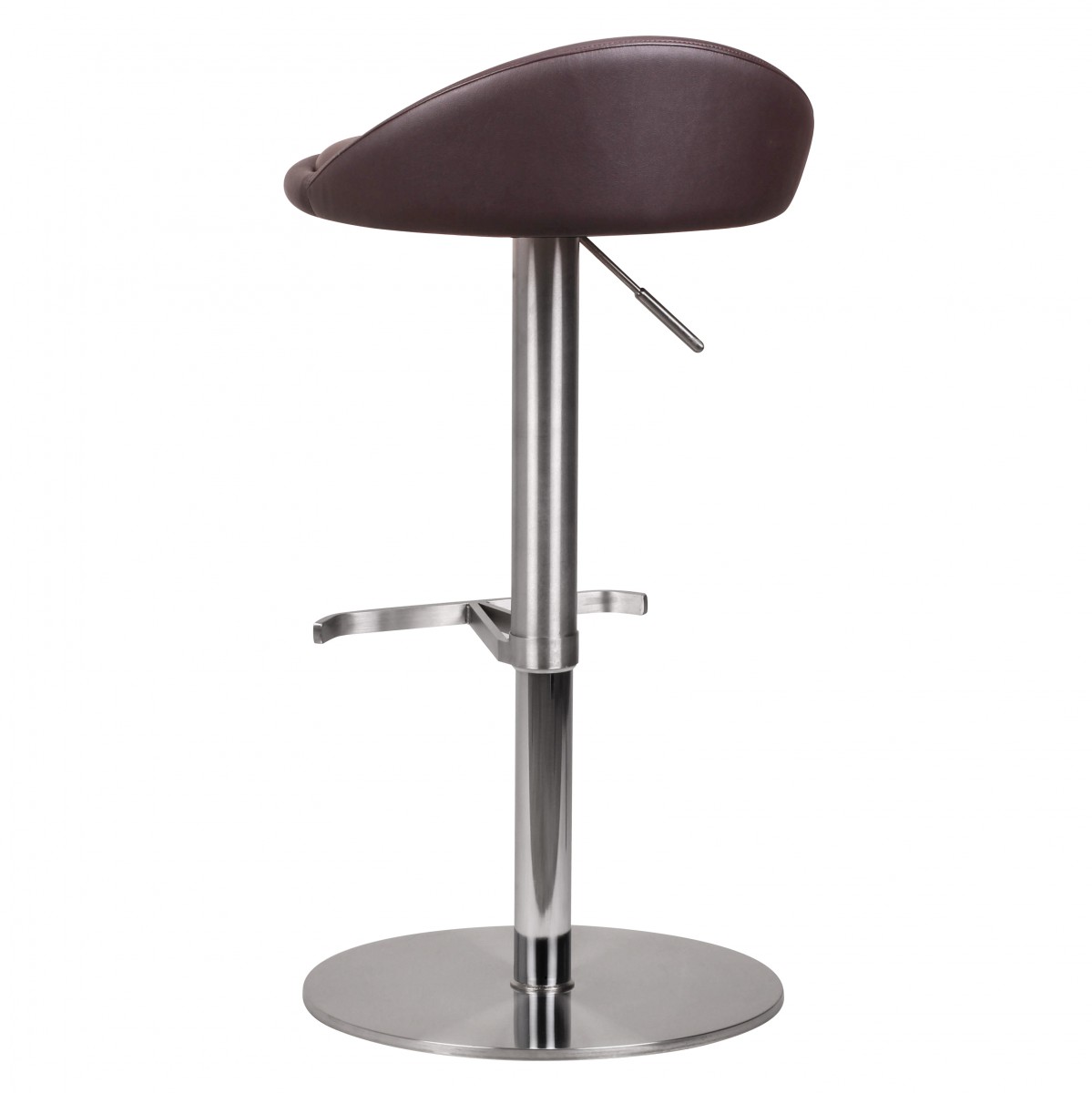 Durable de acero inoxidable m1 taburete silla marrón heces bar contemporáneo en diseño ajustable heces es giratorio