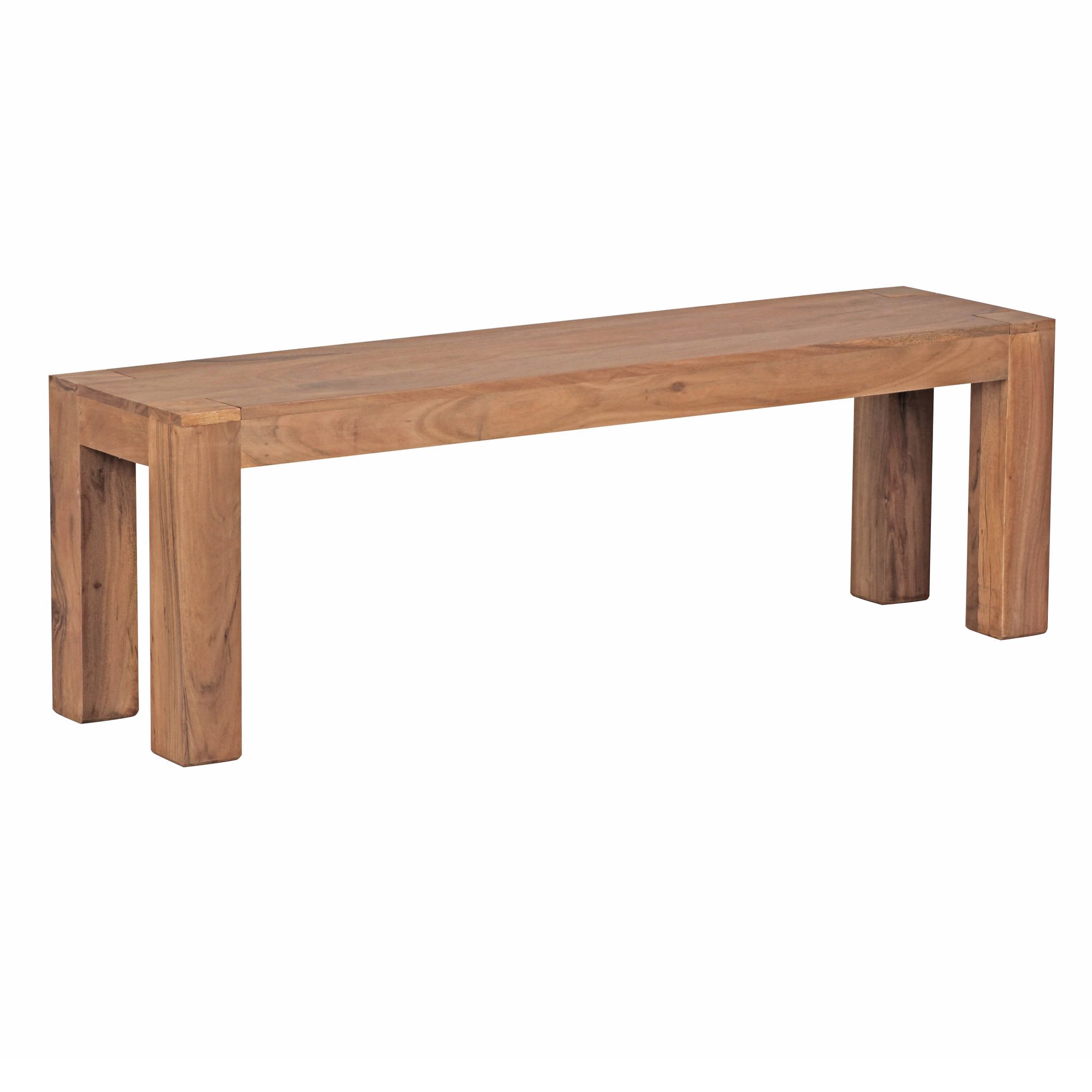 Banco de comedor mumbai madera maciza de acacia 140 x 45 x 35 cm banco de madera producto natural banco de cocina de estilo rústico