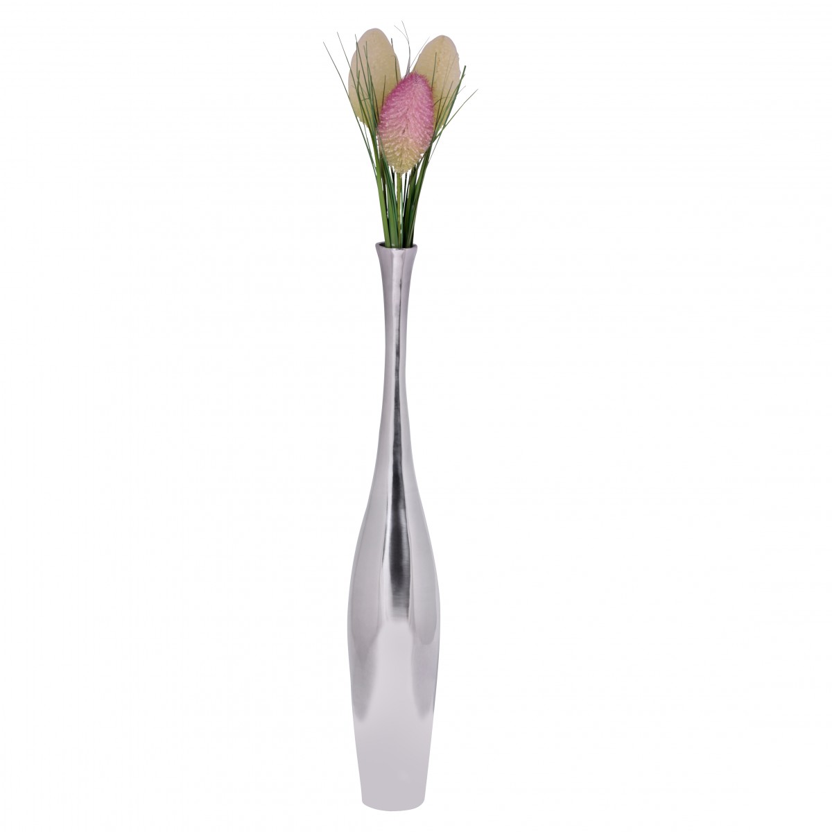 Botella deco jarrón s diseño aluminio del al decoración moderna de plata del florero decoración de la mesa designvase