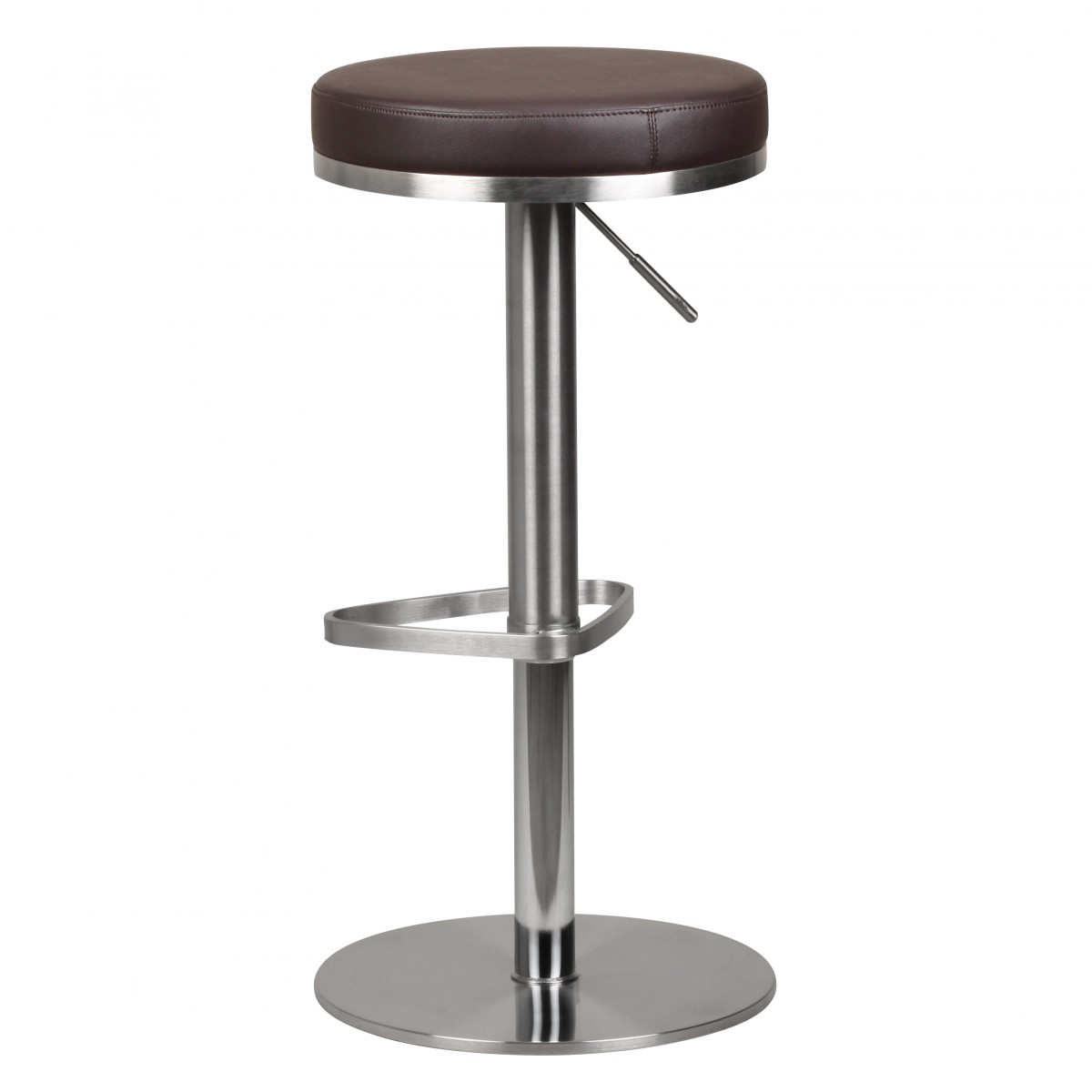 Durable de acero inoxidable m7 taburete silla marrón taburete contemporáneo diseño ajustable taburete giratorio estable